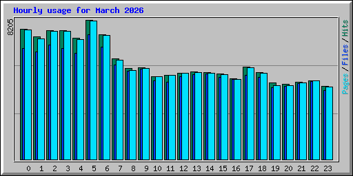 Hourly usage for March 2026